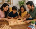 Beebox Foldable Fast Sling Game with Chess 2-in-1 Wooden Family Strategy & Skill Toy for Kids
