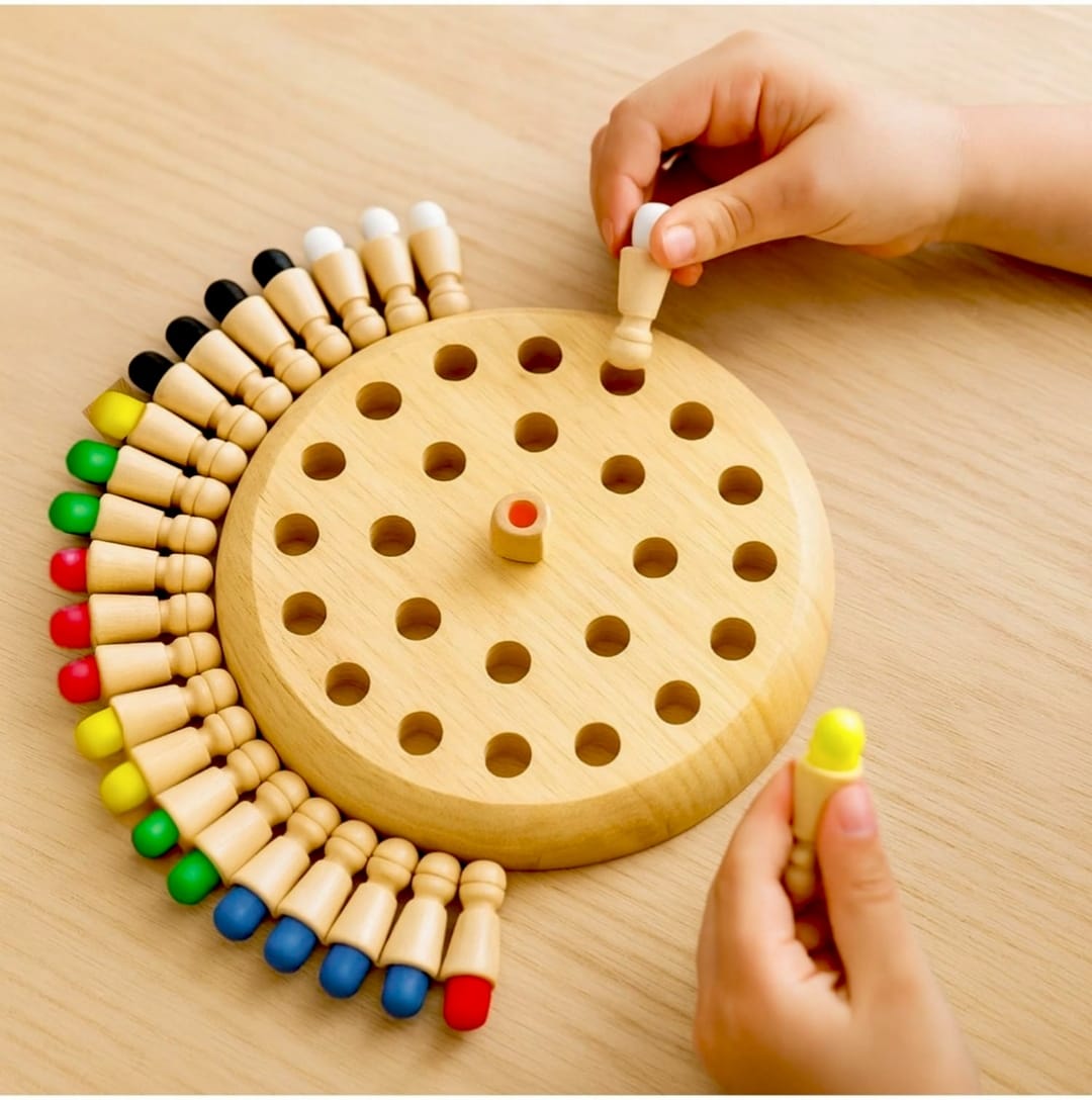 WOODEN MEMORY CHESS