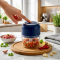Rechargeable Mini Electric Chopper, Food Grade Bowl, , Vegetable, Nuts, 250 Ml, Black