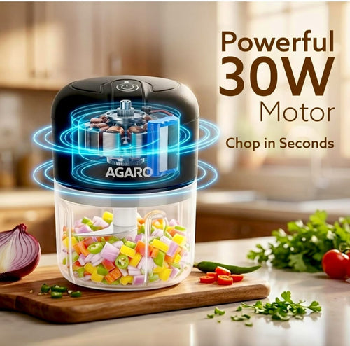 Rechargeable Mini Electric Chopper, Food Grade Bowl, , Vegetable, Nuts, 250 Ml, Black