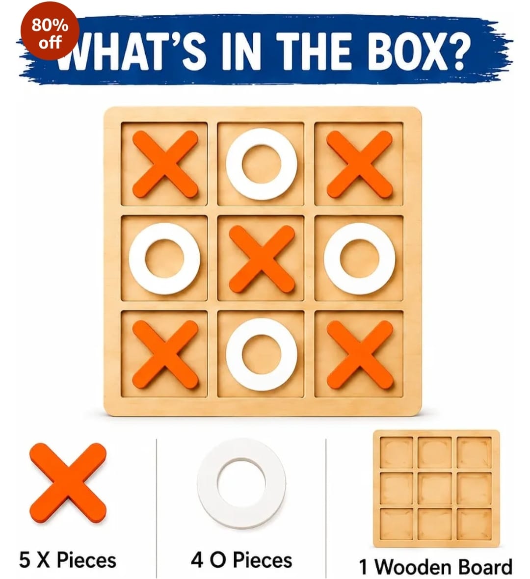 Woodent Tic Tac Toe Game