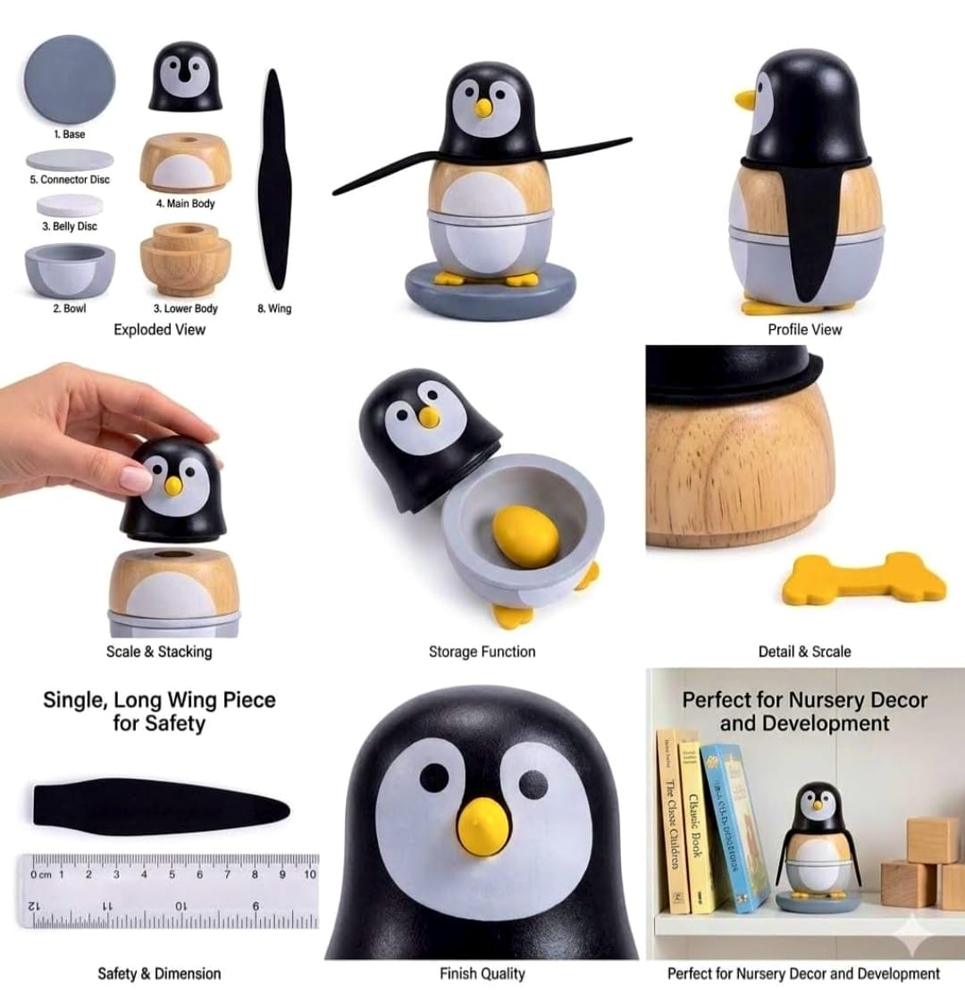 Wobble Penguin Balance Toy – Fun Learning Game for Kids