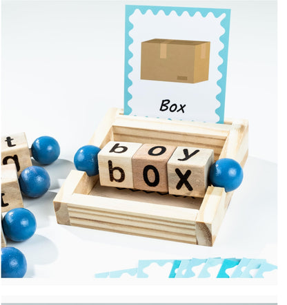 Wooden Spelling Blocks For Kids Learn,Play&Grow